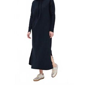 Frank & Eileen James Hooded Long Sleeve Dress British Navy